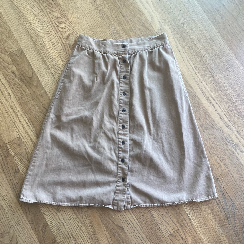 Madewell Broadway & Broome Khaki Skirt Size 4 EUC